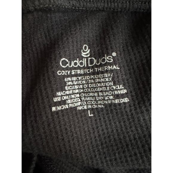 Cuddl Duds Cozy Thermal Base Layer Leggings Black Slim Fit Pull-On Small - Picture 7 of 7